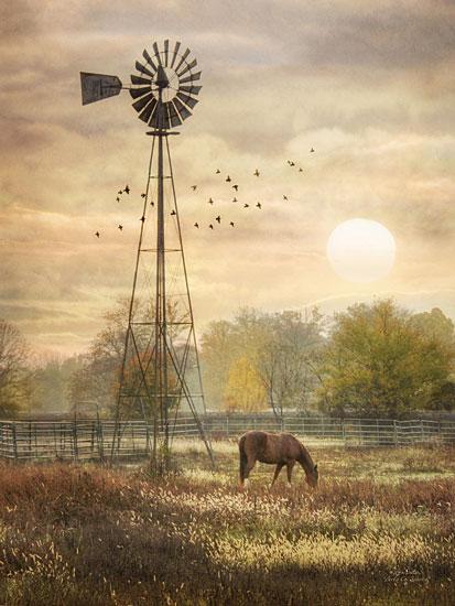 Lori Deiter LD487 - Berks Co. Sunrise - Windmill, Horse, Sun, Pasture from Penny Lane Publishing