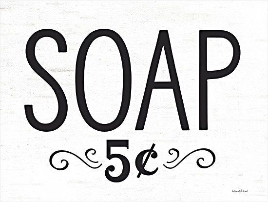 lettered & lined LET141 - LET141 - Soap - 16x12 Soap 5 Cents, Bath, Bathroom, Black & White, Signs, Vintage from Penny Lane