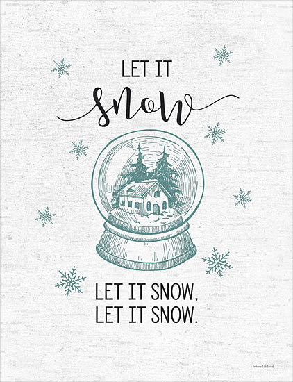 lettered & lined LET177 - LET177 - Let It Snow - 12x16 Let It Snow, Winter, Snow Globe, Snowflakes, Christmas Music, Signs from Penny Lane