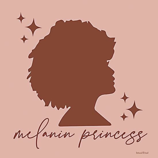 lettered & lined LET208 - LET208 - Melanin Princess - 12x12 Melanin Princess, Black Art, Woman, Stars, Portrait, Signs from Penny Lane