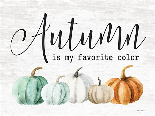 lettered & lined LET252 - LET252 - Autumn is My Favorite Color - 16x12 Autumn is My Favorite Color, Pumpkins, Autumn, Still Life, Signs from Penny Lane