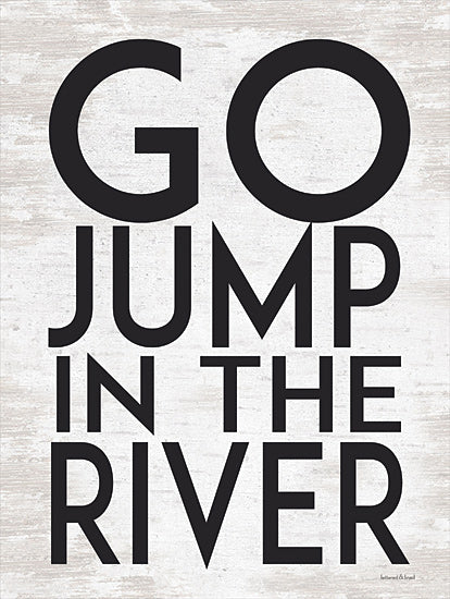 lettered & lined LET288 - LET288 - Go Jump in the River - 12x16 Go Jump in the River, Humorous, River, Typography, Signs from Penny Lane