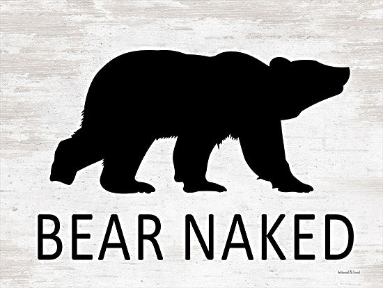 lettered & lined LET289 - LET289 - Bear Naked - 16x12 Bear, Bath, Bathroom, Bear Naked, Humorous, Lodge, Typography, Signs from Penny Lane