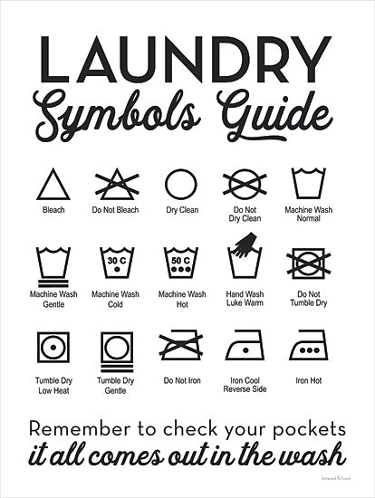 lettered & lined LET303 - LET303 - Laundry Symbols Guide - 12x16 Laundry, Laundry Room, Laundry Icons, Laundry Symbols, Laundry Rules, Laundry Poster, Signs, Typography from Penny Lane