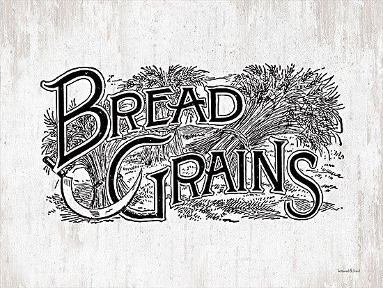 lettered & lined LET315 - LET315 - Bread Grains - 16x12  Bread Grains, Bread, Kitchen, Sketch, Typography, Signs from Penny Lane