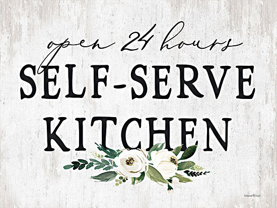 lettered & lined LET328 - LET328 - Self-Serve Kitchen - 16x12  Self-Serve Kitchen, Kitchen, Flowers, Typography, Signs from Penny Lane