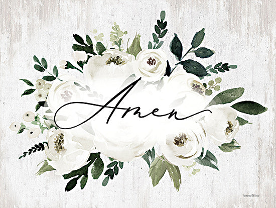 lettered & lined LET345 - LET345 - Amen - 16x12  Amen, Flowers, White Flowers, Typography, Signs from Penny Lane