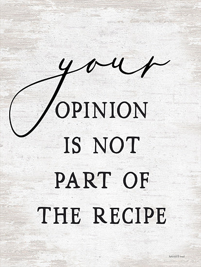 lettered & lined LET349 - LET349 - Your Opinion I - 12x16 Recipe, Kitchen, Humorous, Typography, Signs from Penny Lane