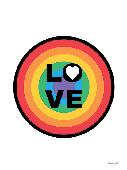 lettered & lined LET381 - LET381 - Rainbow Love Circle - 12x16 Love, Pride, Rainbow, Heart, Tween, Signs from Penny Lane