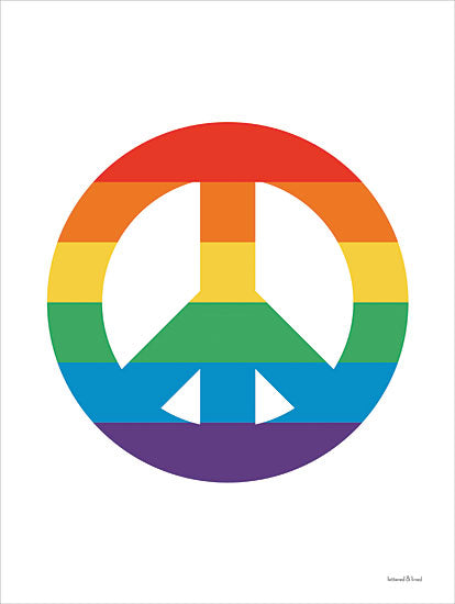 lettered & lined LET388 - LET388 - Rainbow Peace - 12x16 Rainbow Peace Sign, Pride, Signs, Tween from Penny Lane