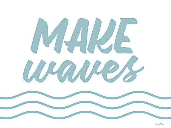 lettered & lined LET570 - LET570 - Make Waves - 16x12 Make Waves, Motivational, Coastal, Signs, Typography from Penny Lane