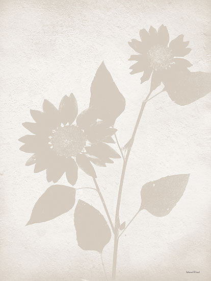 lettered & lined LET574 - LET574 - Floral Silhouette III - 12x16 Flowers, Silhouette, Sepia, Rustic from Penny Lane