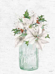 LET927 - Merry Christmas Poinsettia - 12x16
