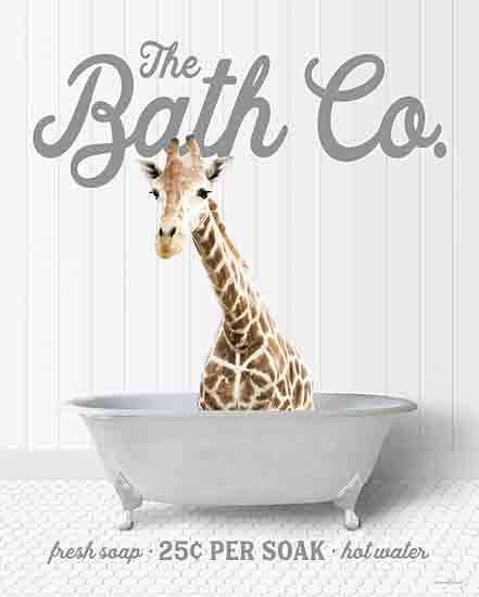 lettered & lined LET969 - LET969 - Giraffe 25 Cents per Soak - 12x16 Bath, Bathroom, Whimsical, Giraffe, The Bath Co., Typography, Signs, Textual Art, Bathtub, Photography from Penny Lane