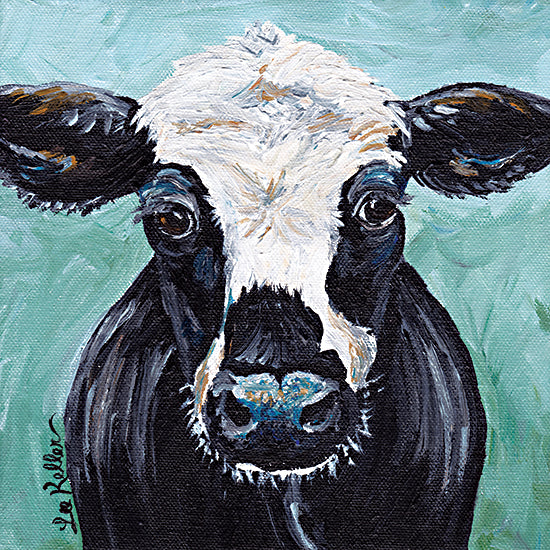 Lee Keller LK118 - LK118 - Clyde the Cow - 12x12 Cow, Farm Animal, Black & White Cow, Portrait from Penny Lane