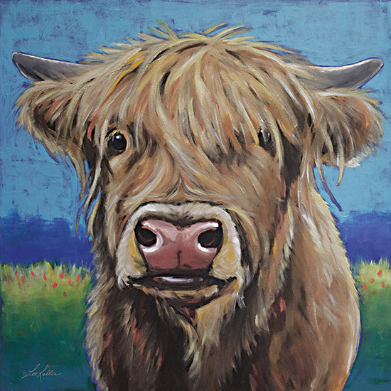Lee Keller LK128 - LK128 - Fergus the Highland Cow   - 12x12 Cow, Highland Cow, Farm Animal, Portrait from Penny Lane