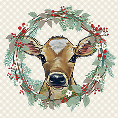 LK142 - Christmas Calf Wreath - 12x12
