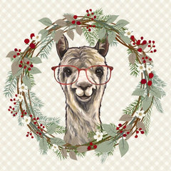 LK144LIC - Christmas Llama Wreath - 0