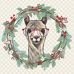 LK144 - Christmas Llama Wreath - 12x12