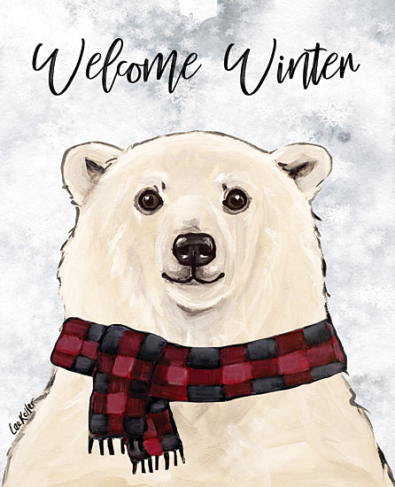 Lee Keller LK147 - LK147 - Welcome Winter Polar Bear - 12x16 Welcome Winter, Polar Bear, Bear, Winter, Whimsical from Penny Lane