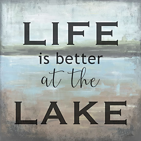 Lee Keller LK163 - LK163 - Life is Better at the Lake - 12x12 Lake, Inspirational, Life is Better at the Lake, Typography, Signs, Textual Art from Penny Lane