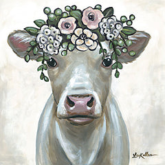 LK168 - Milkshake Cow with Flowers - 12x12