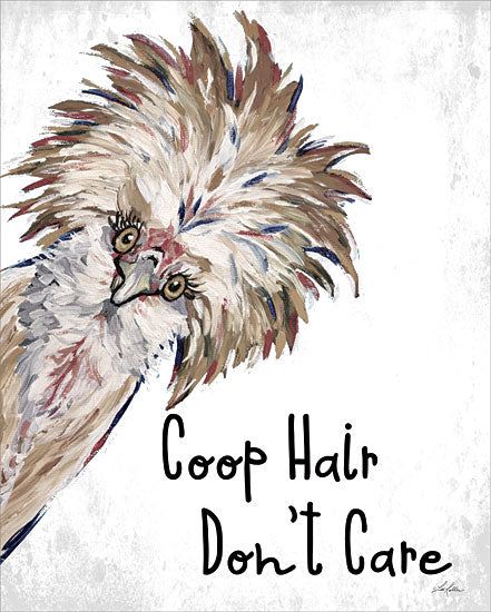 Lee Keller LK224 - LK224 - Coop Hair, Don't Care - 12x16 Bath, Humor, Chicken, Coop Hair Don't Care, Typography, Signs, Textual Art from Penny Lane