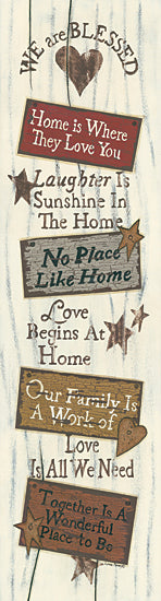Linda Spivey LS1427C - LS1427C - We Are Blessed - 12x36 We Are Blessed, Home, Family, Rusty Stars, Hearts, Signs from Penny Lane