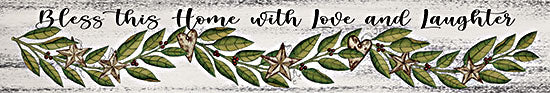 Linda Spivey LS1835 - LS1835 - Bless This Home with Love and Laughter - 36x6 Bless This Home with Love and Laughter, Hearts, Stars, Berries, Greenery, Signs from Penny Lane