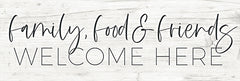LUX464A - Family, Food & Friends Welcome Here - 36x12