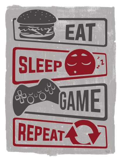 Lux + Me Designs Licensing LUX541LIC - LUX541LIC - Eat, Sleep, Game, Repeat - 0  from Penny Lane