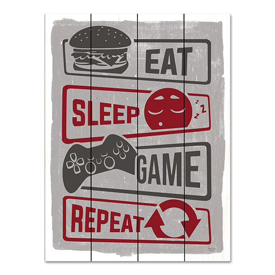 Lux + Me Designs LUX541PAL - LUX541PAL - Eat, Sleep, Game, Repeat - 12x16 Eat, Sleep, Game, Repeat, Video Games, Games, Masculine, Humorous, Typography, Signs from Penny Lane