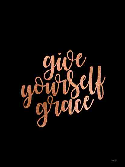 Lux + Me Designs LUX600 - LUX600 - Give Yourself Grace - 12x16 Give Yourself Grace, Black & Gold, Tween, Retro, Motivational, Typography, Signs from Penny Lane
