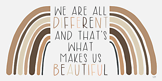 Lux + Me Designs LUX679 - LUX679 - Different and Beautiful - 18x9 We Are All Different, Tween, Typography, Signs, Rainbow from Penny Lane