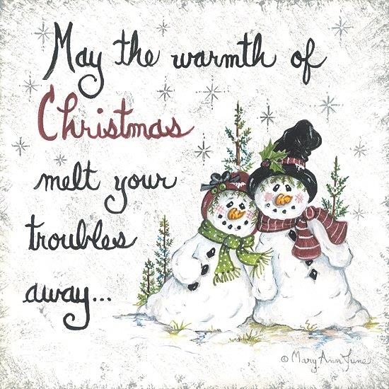 Mary Ann June MARY591 - MARY591 - The Warmth of Christmas - 12x12 Christmas, Holidays, May the Warmth of Christmas, Typography, Signs, Textual Art, Snowmen, Snow Couple, Winter from Penny Lane