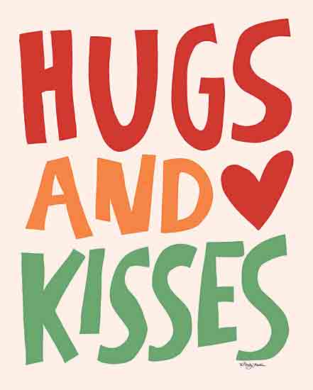          Molly Mattin MAT162 - MAT162 - Hugs and Kisses - 12x16 Inspirational, Hugs and Kisses, Typography, Signs, Textual Art, Heart from Penny Lane
