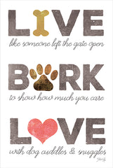 MAZ5670 - Live, Bark, Love - 12x18