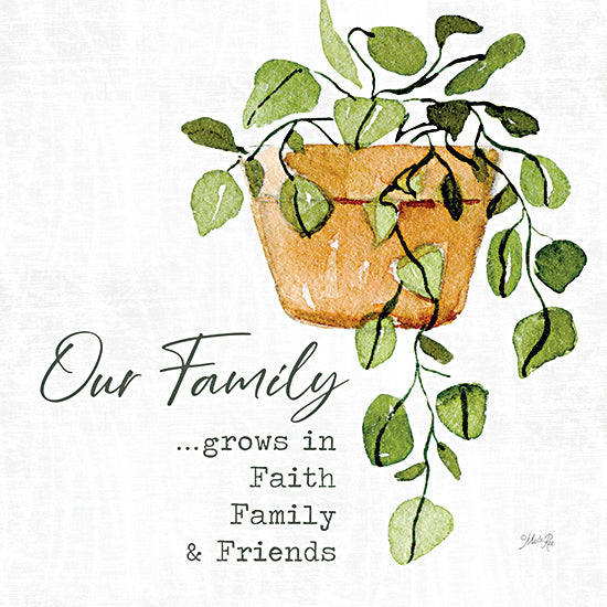 Marla Rae MAZ5856 - MAZ5856 - Our Family - 12x12 Our Family, Family, House Plants, Potted Plant, Typography, Signs from Penny Lane