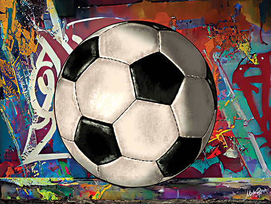 Marla Rae MAZ5974 - MAZ5974 - Graffiti Soccer Ball - 16x12 Sports, Soccer, Soccer Ball, Graffiti, Masculine, Urban, Children from Penny Lane