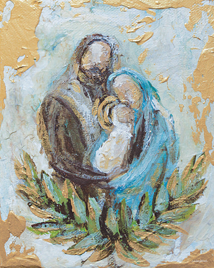 Mackenzie Kissell MKA112 - MKA112 - Holy Family - 12x16 Christmas, Holidays, Nativity, Holy Family, Figurative, Greenery, Abstract, Religious, Winter from Penny Lane