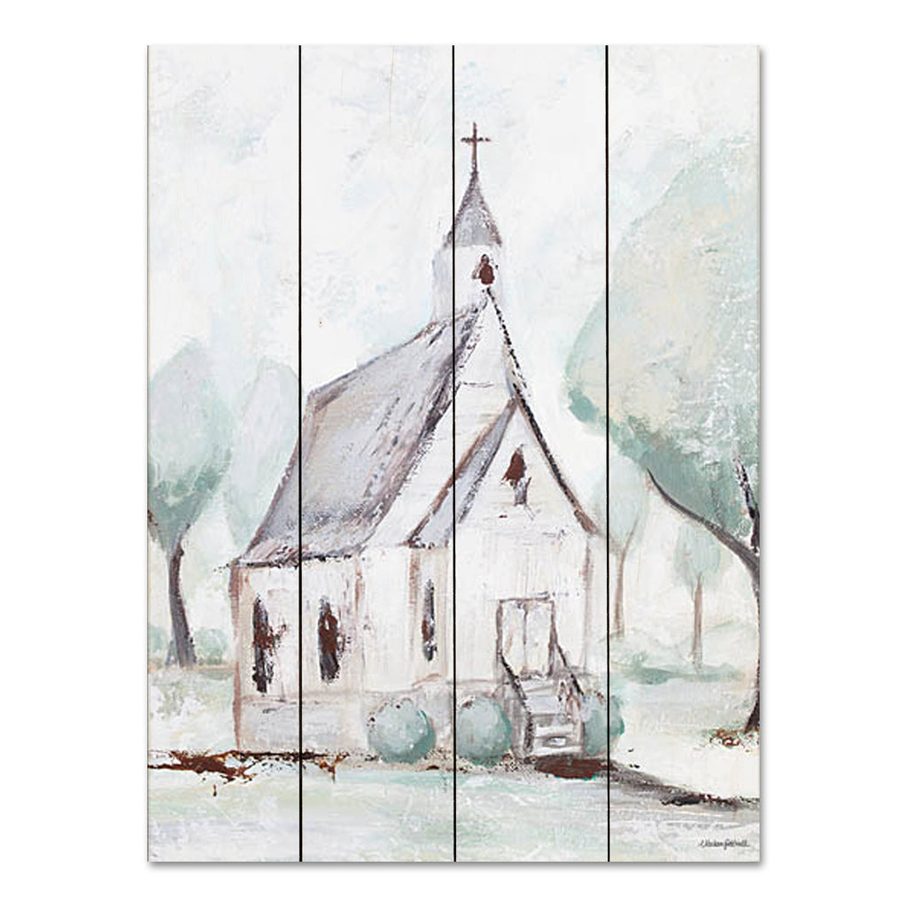 Mackenzie Kissell MKA118PAL - MKA118PAL - House of God - 12x16 Religious, Church, Cottage/Country, Abstract, Watercolor, Spring, Landscape from Penny Lane