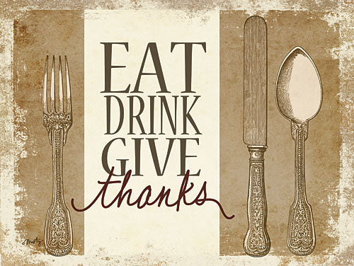 Misty Michelle MMD180 - Eat, Drink, Give Thanks - Kitchen, Silverware, Signs from Penny Lane Publishing