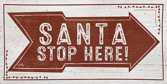 Misty Michelle MMD229 - Santa Stop Here! - Typography, Santa, Holiday, Signs, Arrow from Penny Lane Publishing