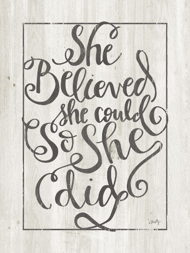 Misty Michelle MMD262 - She Believed - Typography, Signs, Tween from Penny Lane Publishing