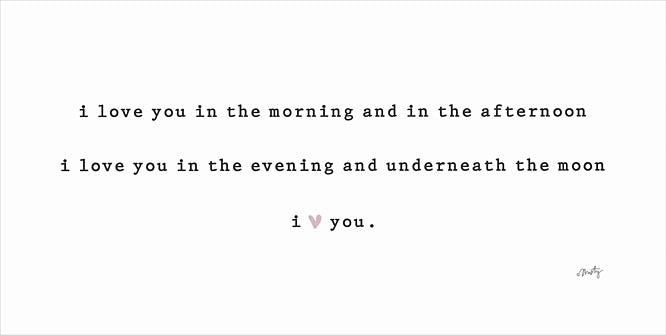Misty Michelle MMD333 - MMD333 - I Love You in the Morning  - 18x9 I Love You, Song, Music, Love, Family, Typography, Signs from Penny Lane