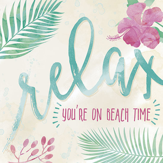 Mollie B. MOL1476 - Relax-You're on Beach Time - Relax, Tropical, Palms, Flowers from Penny Lane Publishing