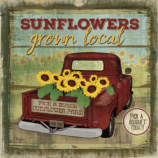 Mollie B. MOL1568 - Sunflowers from the Farm - Sunflowers, Signs, Farm, Truck from Penny Lane Publishing