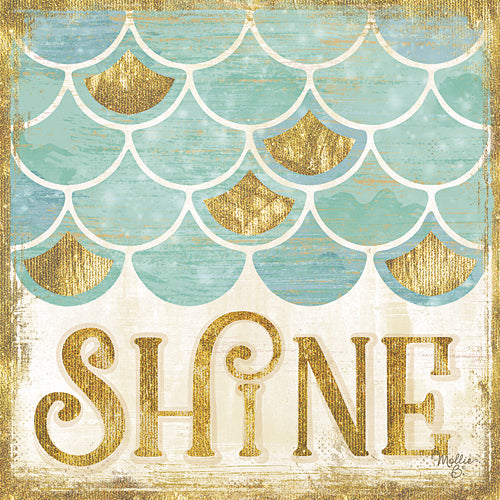Mollie B. MOL1661 - Shine - Mermaid, Bath, Signs, Coastal, Whimsical from Penny Lane Publishing