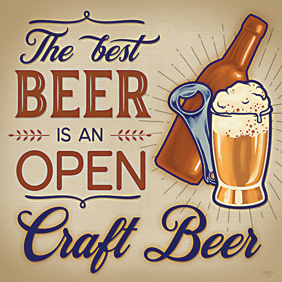 Mollie B. MOL2193 - MOL2193 - The Best Beer - 12x12 Beer, Craft Beer, Masculine, Bottles of Beer, Typography, Signs from Penny Lane