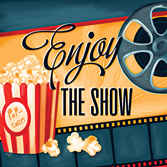 Mollie B. MOL2450 - MOL2450 - Enjoy the Show - 12x12 Movies, Media Room, Enjoy the Show, Movie Icons, Typography, Signs, Textual Art, Movie Reels, Popcorn, Hobbies, Leisure from Penny Lane